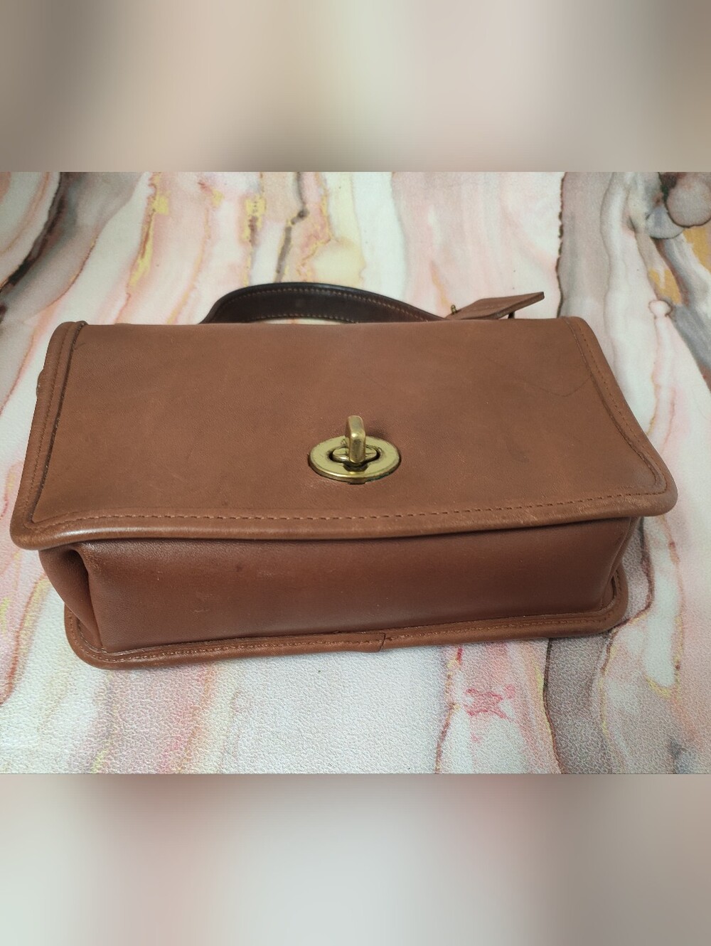 Vintage Coach Casino Bag 9924 British Tan NO STRAP - Picture 8 of 13
